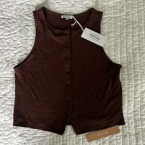 Reformation button down tank
